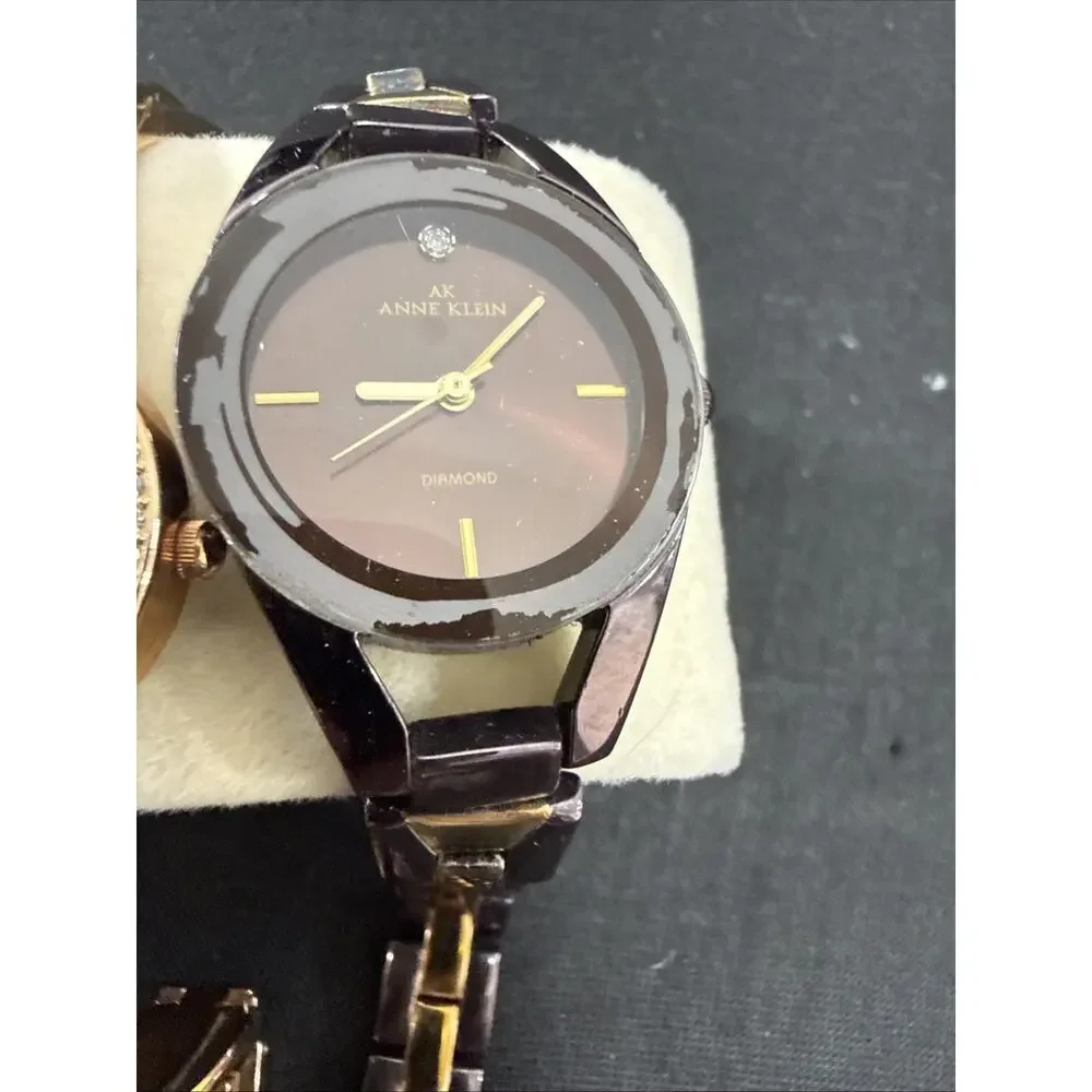 3 Anne Klein Watches All Have A New Battery All 3 In Great Condition! (B24)
